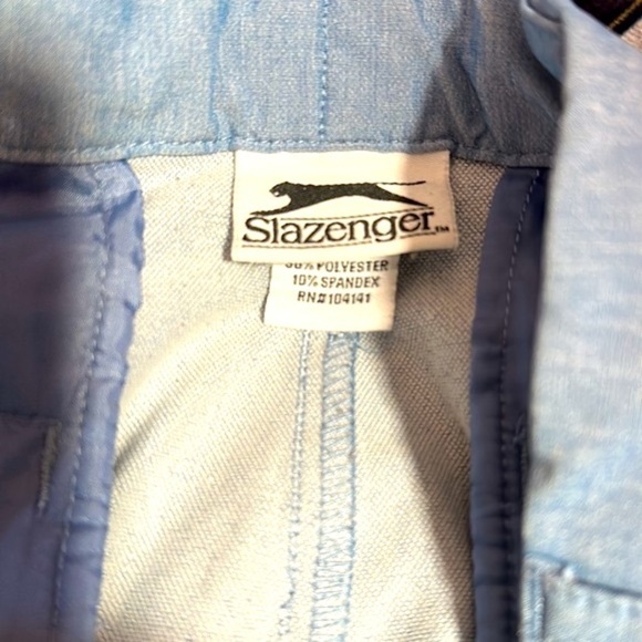 Boys Slazenger Polyester and Spandex Blue Flat Front Golf Shorts Size XL - Picture 5 of 6